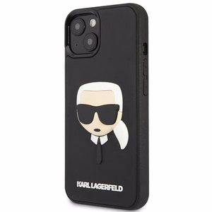 Karl Lagerfeld KLHCP14MKH3DBK iPhone 14 Plus 6.7 "musta / musta kovakotelo 3D kumi Karl's Head".
