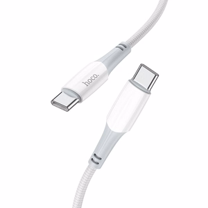 Hoco USB-C - USB-C -kaapeli 3A 60W 1 m X70 valkoinen