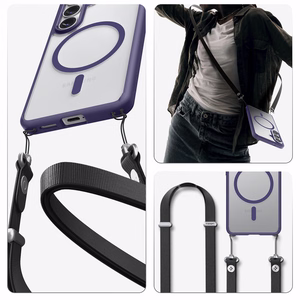 Spigen Ultra Hybrid Mag MagSafe Suojakuori Samsung Galaxy S26:lle - läpinäkyvä violetti