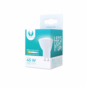 LED-polttimo GU10 7W 230V 3000K 560lm Forever Light