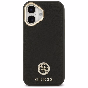 Guess Grained Strass Logo MagSafe Suojakuori iPhone 17:lle - musta