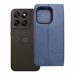 Läppäkotelo Motorola G67 / G77 Split Book, tummansininen ja punainen