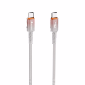 Kaapeli FORCELL F-ENERGY C357 liukuväri Type-C - Type-C QC4.0 PD 5A 100W 1 m valkoinen