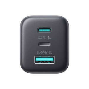 Joyroom JR-TO1 GaN 45 USB-C Lightning USB-A Wall Charger - Black