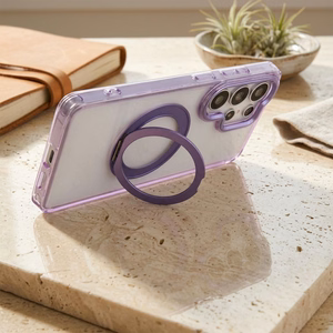 Frame Circle Stand case for Samsung Galaxy A37, MagSafe-compatible – purple
