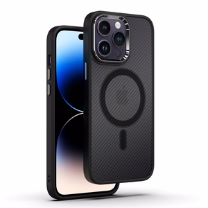 Tel Protect Magnetic Carbon Suojakuori iPhone 13 Pro:lle musta