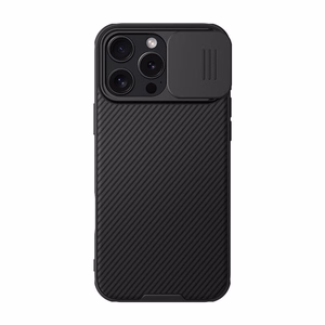 Nillkin CamShield Pro kotelo iPhone 16 Pro:lle, jossa on kamerasuoja - musta