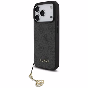 Guess 4G Charms Collection MagSafe Suojakuori iPhone 17 Prolle - musta