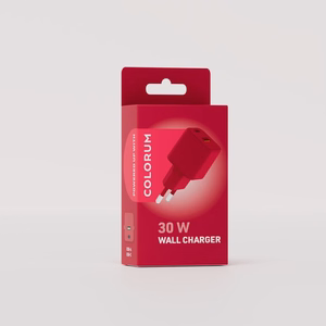 COLORUM seinälaturi USB-A + USB-C PD 30W CLS30-AC-02 xMagenta