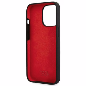 Karl Lagerfeld Silikoni Plaque Case iPhone 13 Pro / iPhone 13 - musta