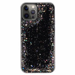 Brilliant Clear Suojakuori iPhone 12 Pro Max:lle - musta