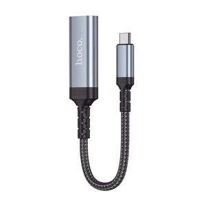 Hoco UA43A USB-C – HDMI Naaras Sovitin 4K 30Hz 0,2m Teräksenharmaa