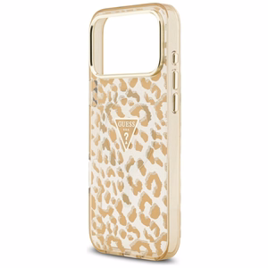 Guess Leopard Glitter MagSafe -kuori iPhone 17 Pro Max - ruskea