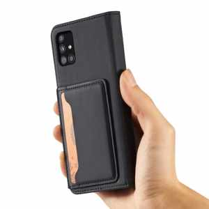 Magneettikorttikotelo Xiaomi Redmi Note 11 pussi kortti lompakko kortin haltija musta
