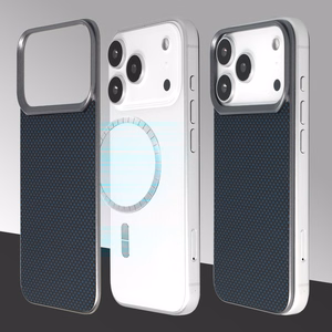 Liavec Carbon Layer Magsafe Aramid Fiber suojakuori Iphone 17 Pro sininen