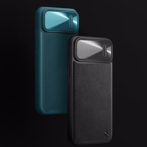 Nillkin CamShield Nahka S Kotelo iPhone 14 Plus kotelo suojus kameran suojus vihreä