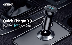 Laturi CHOETECH 2x USB-A, 36W, QC3.0