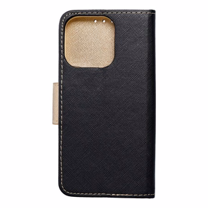 Läppäsuojakuori iPhone 15 PRO Fancy Book musta / kultainen