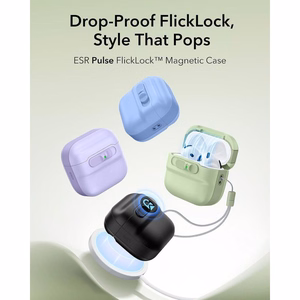 ESR Pulse HaloLock MagSafe  Apple AirPods 4 / 5 kuori, vaaleanvihreä