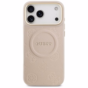 GUESS Suojakuori IPHONE 17 Pro Max MagSafe GUHMP17XPSAMSECP (PU W/ Peony Hot Stamp) vaaleanpunainen