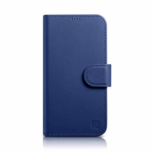 iCarer Lompakko Kotelo 2in1 Cover iPhone 14 Pro Nahka Flip Case Anti-RFID sininen (WMI14220726-BU)