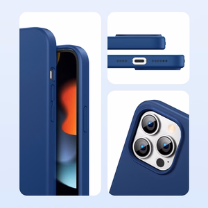 Ugreen Protective Silicone Case joustava silikoninen suojakuori iPhone 13 Pro:lle, sininen