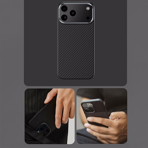 Benks Magneettinen Armor Air Kevlar Suojakuori Metal Frame 600D (0070) iPhone 17 Pro Max:lle musta
