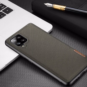 Dux Ducis Fino kotelo päällystetty nylon materiaalia Samsung Galaxy A42 5G musta musta