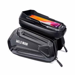 WILDMAN matkalaukku polkupyörän rungolle vetoketjulla, 1,2L (4 "- 7"), XT6, musta