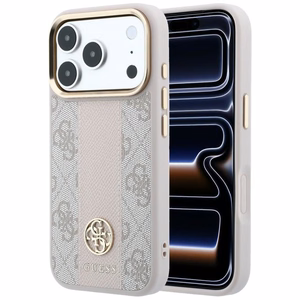 Kotelo mallille IPHONE 18 Pro/17 Pro MagSafe-yhteensopiva (Stripe Round and Classic Logos 4G) (väri: vaaleanpunainen)