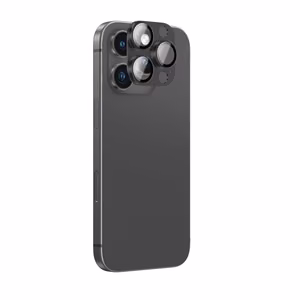 AmazingThing Aviation-Grade Alloy Karkaistu lasi Linssi iPhone 16 Pro / 16 Pro Max Kameran Linssille - musta