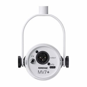 Shure MV7+-W – USB-C/XLR-podcast- ja laulumikrofoni, valkoinen