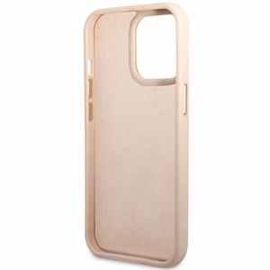 Guess 4G Vintage Gold Logo kotelo iPhone 14 Pro - vaaleanpunainen - vaaleanpunainen