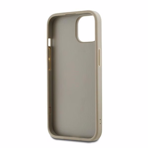 DKNY Wrist Strap Stock Logo Suojakuori iPhone 15 Plus:lle - Beige