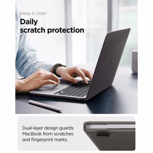 Spigen AirSkin Case for MacBook Air 13" 2023/2024/2025/2026 - Semi-Transparent