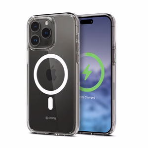 Crong Clear MAG Cover suojakuori iPhone 15 Pro -laitteelle, MagSafe-yhteensopiva, läpinäkyvä