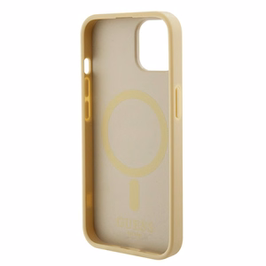 Guess GUHMP15MPSAHMCB iPhone 15 Plus 6.7" gold/gold hardcase Saffiano MagSafe