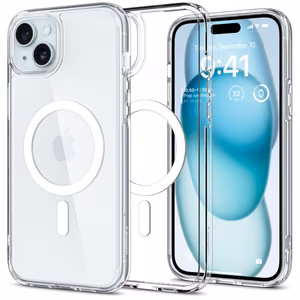 Spigen Ultra Hybrid Mag Suojakuori MagSafella iPhone 15 Plus:lle - Valkoinen