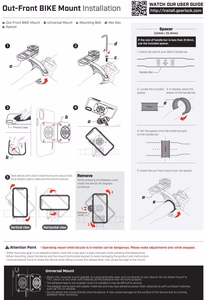 Spigen Gearlock etuohjaustanko polkupyöräteline MF100 musta