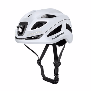 Rockbros ZK-077 pyöräilykypärä integroidulla monisuuntaisella valaistuksella 57-61 cm - valkoinen
