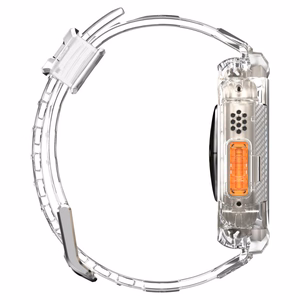Spigen Rugged Armor Pro -suojakuori ja hihna Apple Watch Ultra 49 mm:lle (läpinäkyvä)