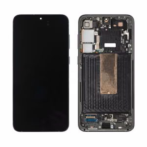 LCD-näyttö laitteelle Samsung S916 S23 Plus kehyksellä / Phantom musta (Graphite) / HQ
