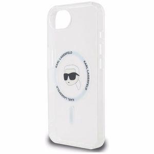 Karl Lagerfeld IML Metal Karl Head MagSafe Alkuperäinen Pussi iPhone 17e/16e:lle - Valkoinen