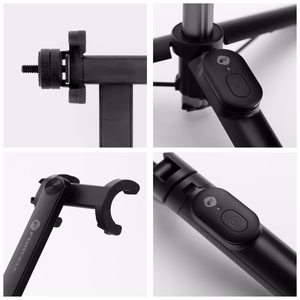 Forcell F-GRIP S70M selfiekepit langattomalla kaukosäätimellä + jalusta musta