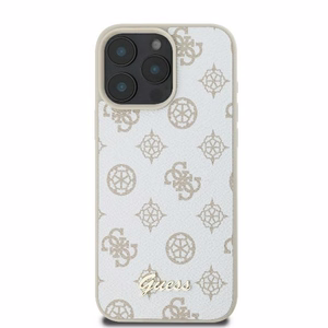 Guess Peony Script Logo MagSafe Suojakuori iPhone 16 Pro:lle - valkoinen