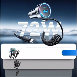 Joyroom JR-CL07 72W 3-in-1 auton laturi ja 1.6m USB-C kaapeli - musta