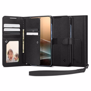Spigen Wallet S Suojakuori Samsung Galaxy S25+:lle - musta