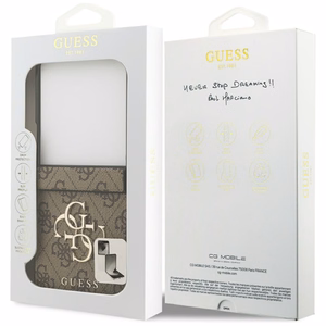 GUESS Suojakuori SAMSUNG Z Flip7 GUHCZF74GMGBR (PU Leather 4G Metal Logo) ruskea