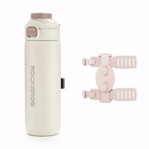 Rockbros S550H-1 700 ml termospullo magneettisella pidikkeellä ja kiinnityshihnalla - beige