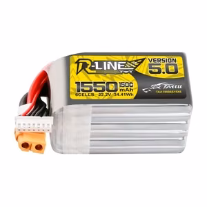 Lipo Tattu R-Line -akku, versio 5.0, 1550 mAh, 22,2 V, 150C, 6S, XT60-liittimellä